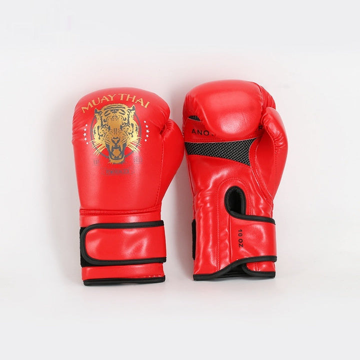 Boys Muay Thai Boxing Training With A Punching Bag And Gloves