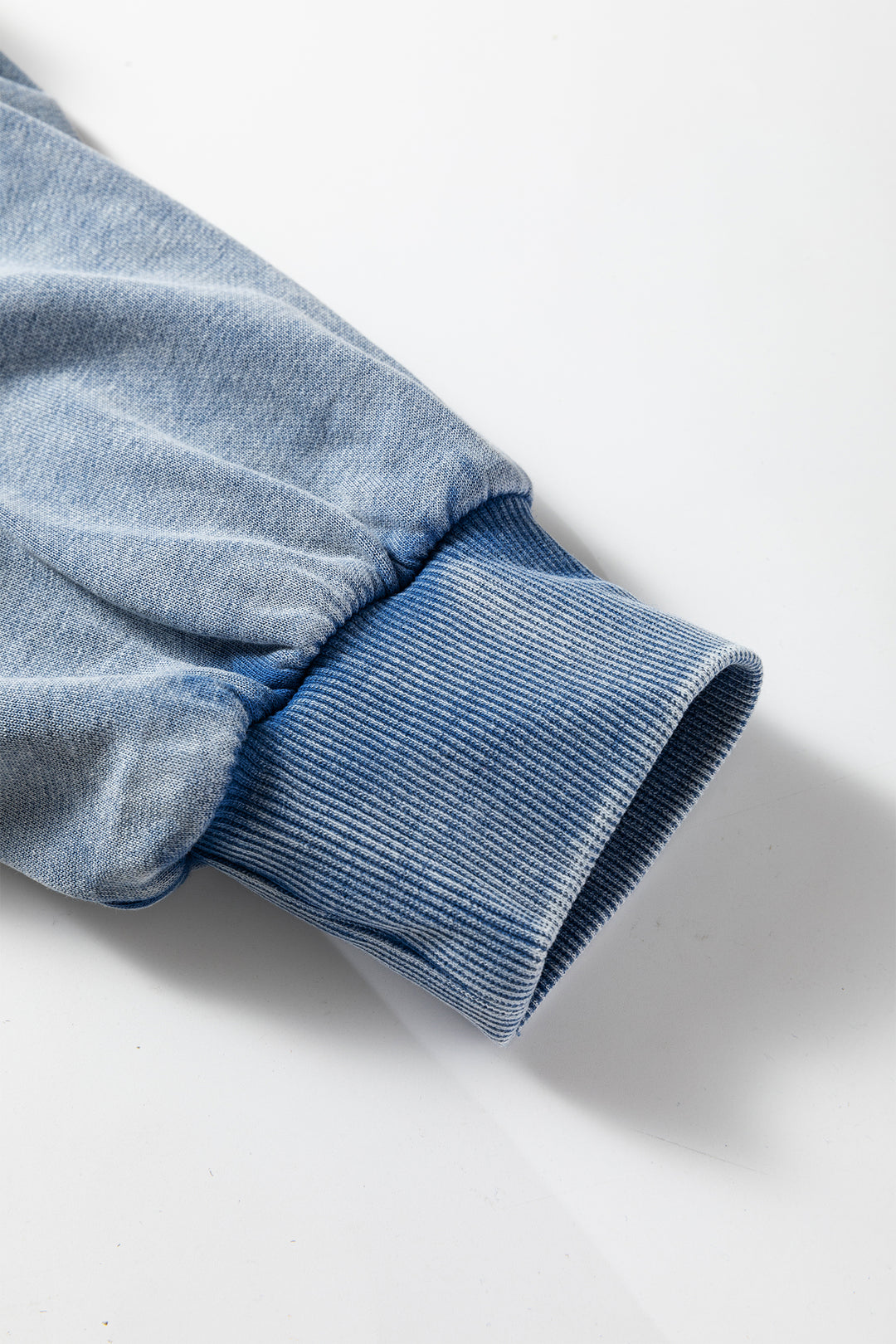 Half Zip Kangaroo Pocket Mineral Wash Baggy Hoodie