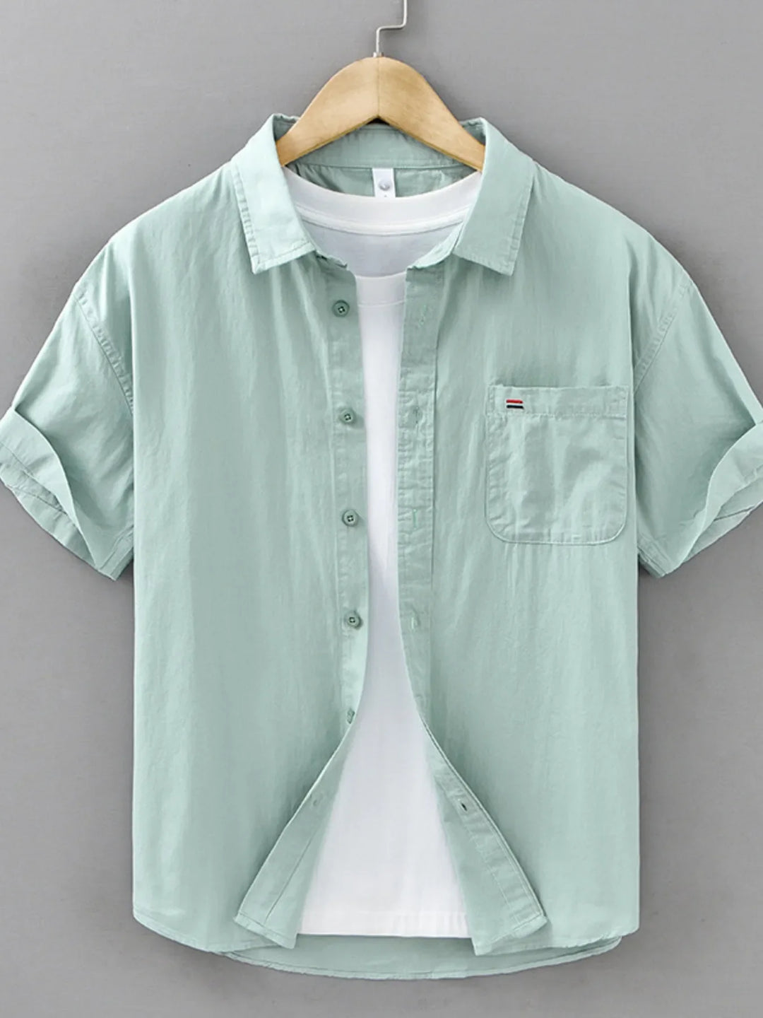 Men's Plus Size Plaid Button Up Short Sleeve Shirt