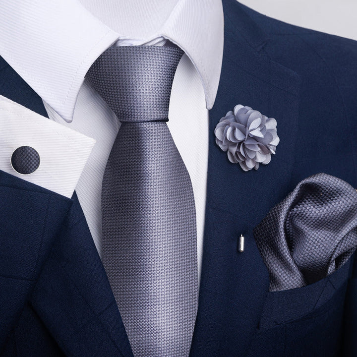 Men's Tie Suit Pocket Square Combo 8