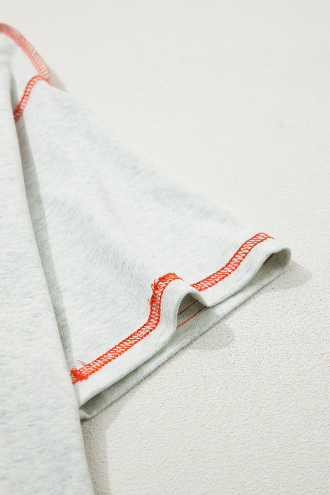 Light Grey Reversible Contrast-Stitched T-Shirt