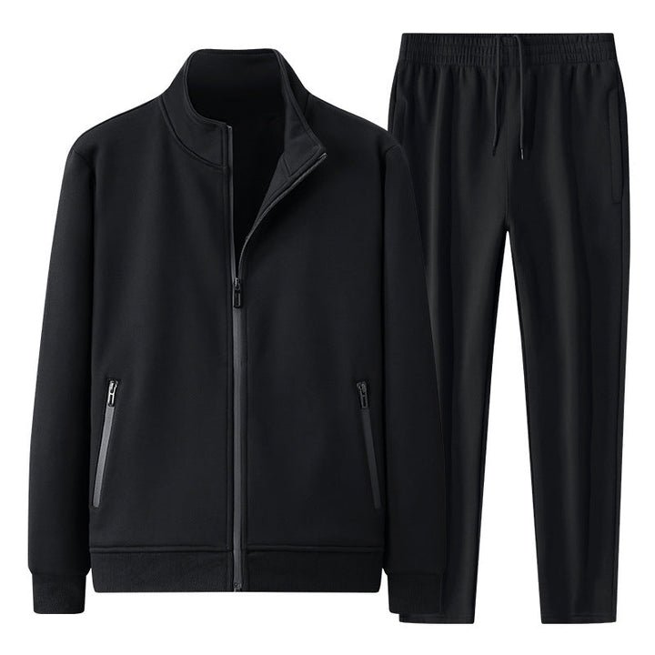 Fleece-lined Thickened Lightweight Sport Jacket And Pants Two-piece Set