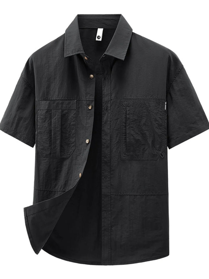 Men's Plus Size Casual Lightweight Short Sleeve Shirt