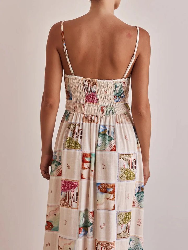 Smocked Square Neck Cami Dress