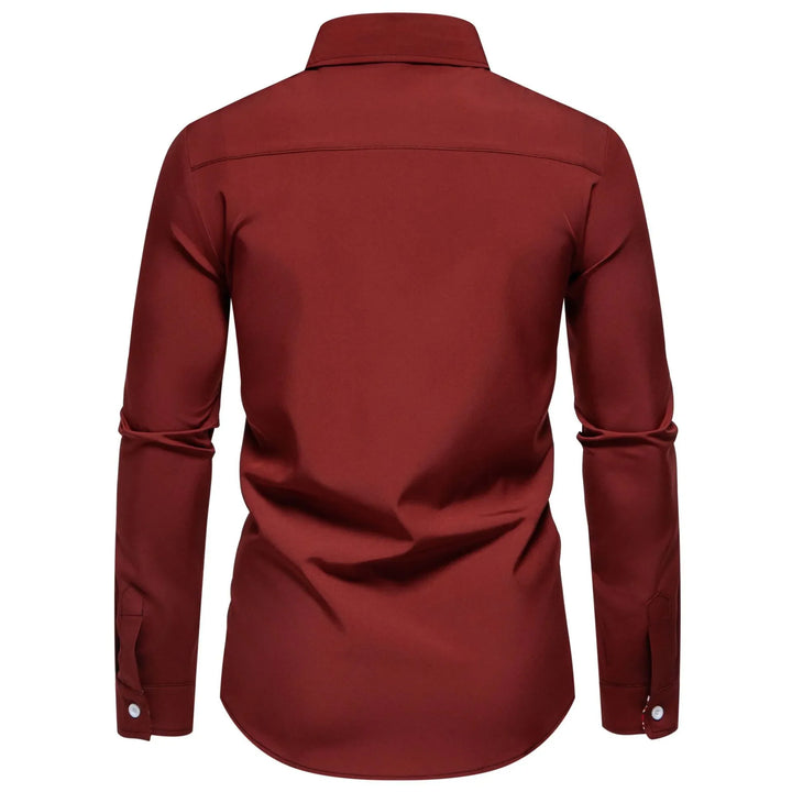 Men's Casual Button-Down Shirt with Cuff Detail