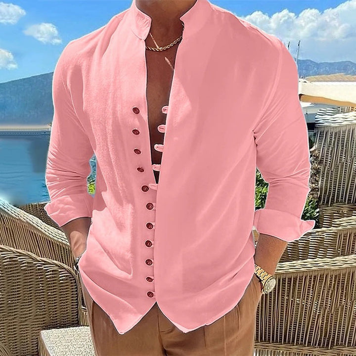 Retro Cotton-linen Casual Loose-fit Long-sleeve Shirt