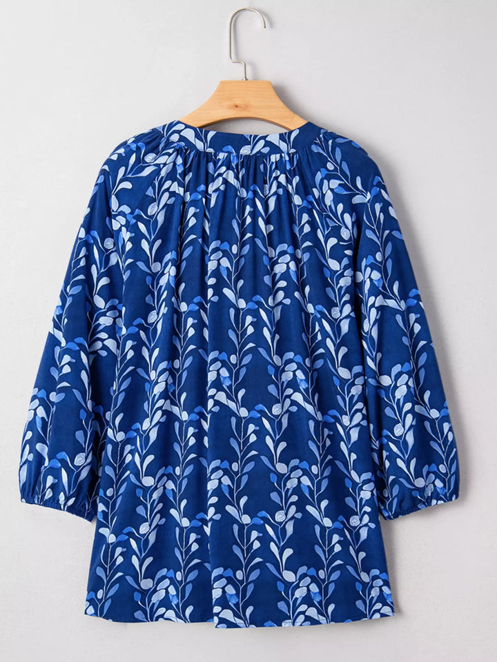 Botanical Print Button Up Shirt