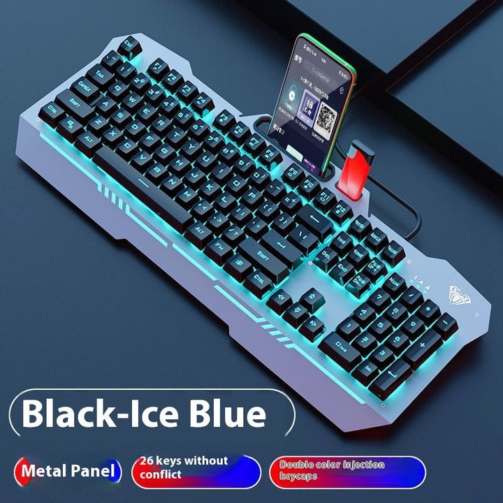 Mechanical Feeling Wired Key Mouse Headset Bundle