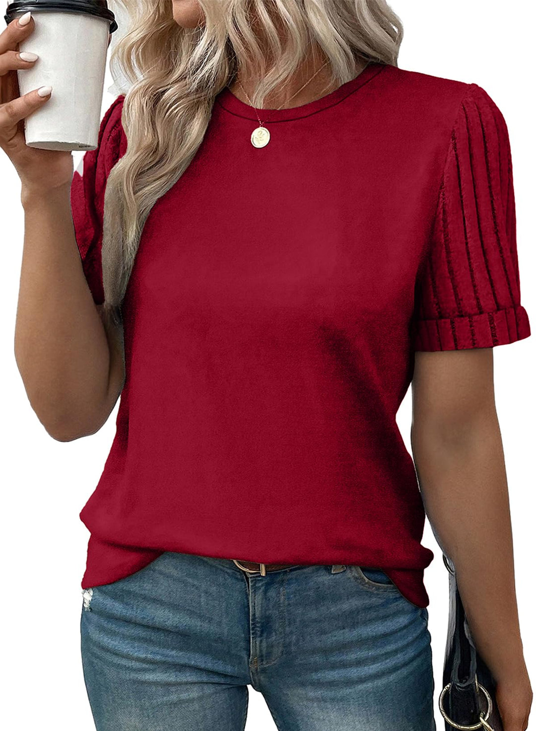 Women's Casual Short Sleeve T-Shirt Loose Fit Summer Top