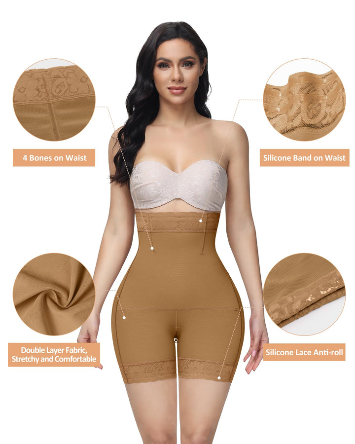 Women's Butt Lifting Shapewear Shorts - Tummy Control Compression Underwear