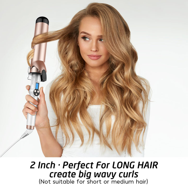 Professional Ceramic Tourmaline Curling Iron 3/4 Inch - Hair Curler with Heat Protection