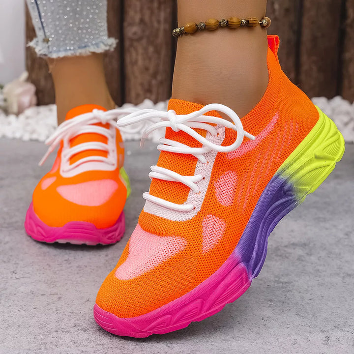 Lace Up Round Toe Sneakers