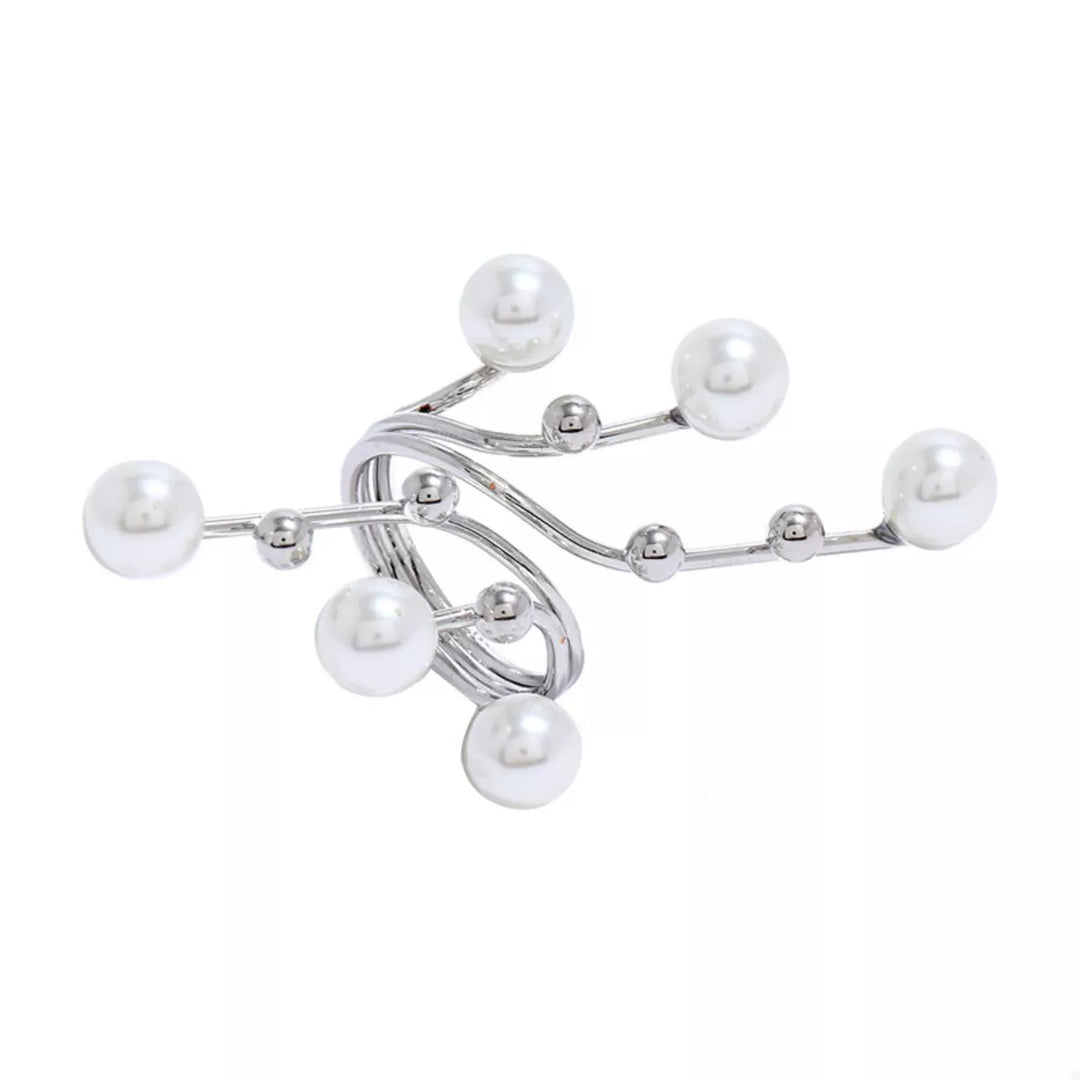 Alloy Pearl Bypass Ring