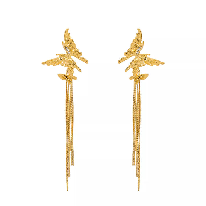 Butterfly Fringe Dangle Earrings