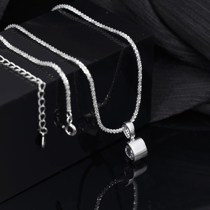 925 Sterling Silver Zircon Pendant Necklace