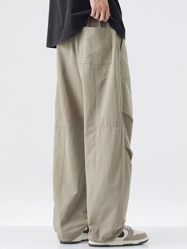 Men's Loose-Fit Drawstring Wide Leg Pants