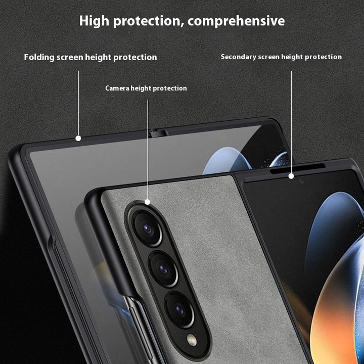 Applicable To Z Flip6 Phone Case Foldable Screen Sheepskin Pattern