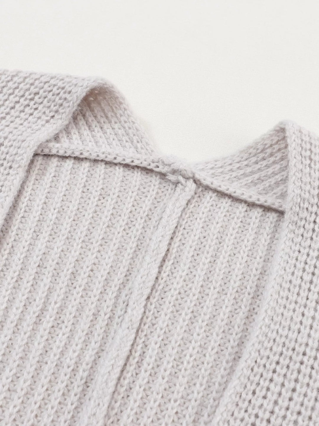 Oversized Fold Over Sleeve Open Front Cardigan