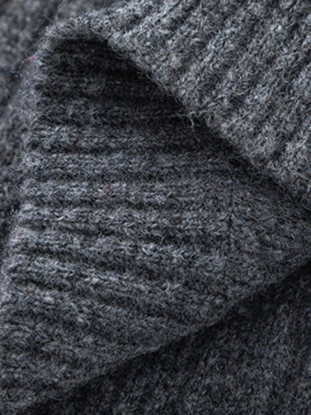 Men's Drawstring Ribbed Hooded Sweater