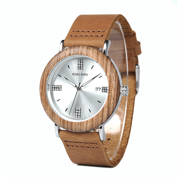 Mens And Womens Minimalist Casual Retro Wooden Watch