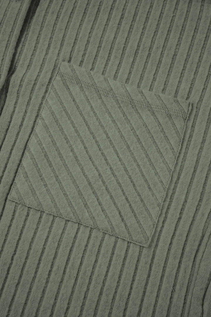 Ribbed Knit Button-Up Cardigan