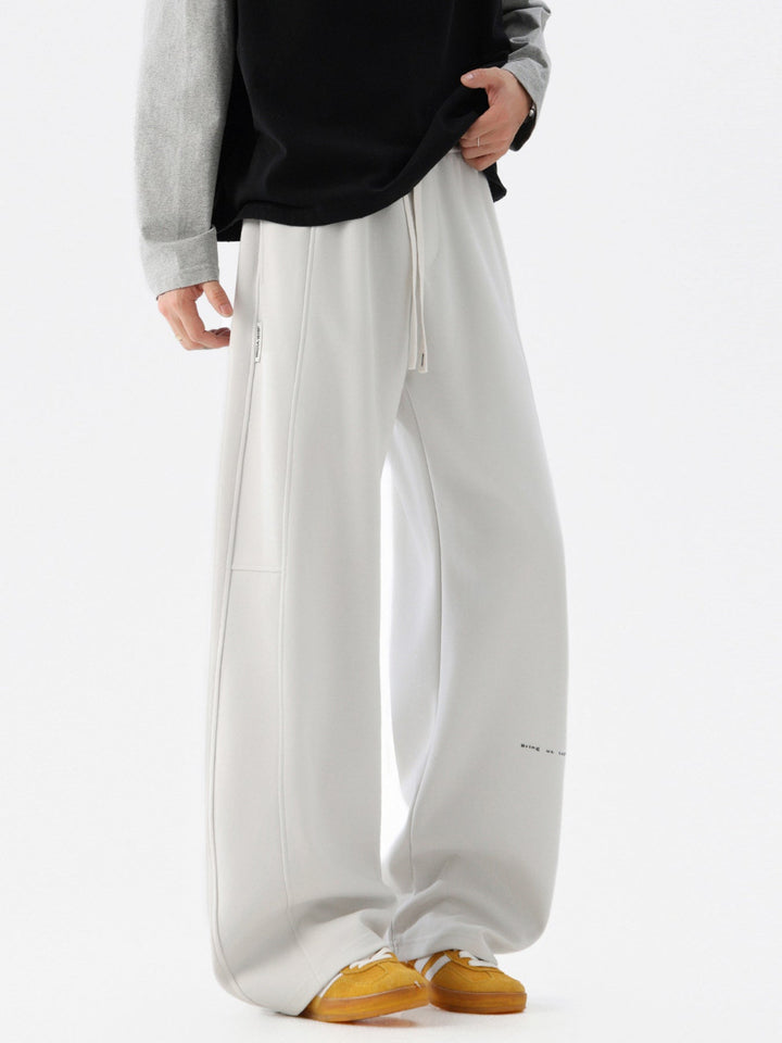 Men's Plus Size Wide Leg Casual Drawstring Pants