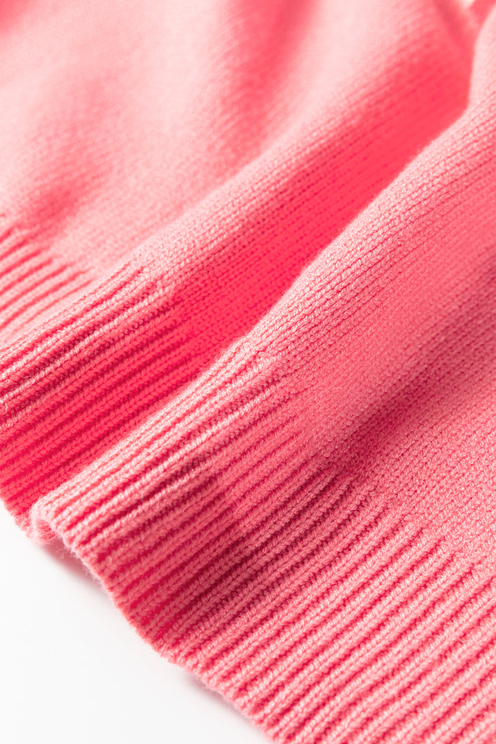 Dusty Pink Heart Bow Graphic Valentine Sweater