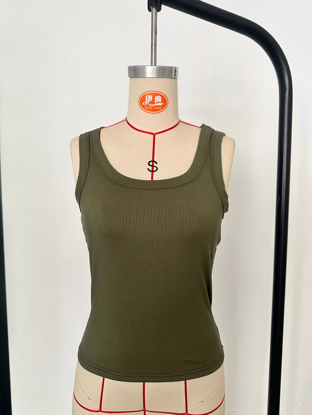 Ribbed Knit Slim Fit Tank
