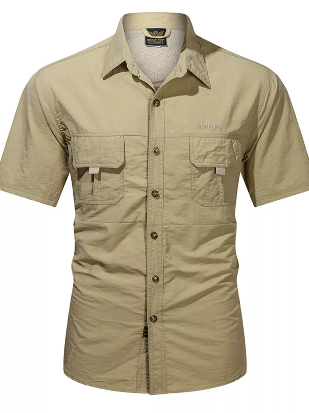 Men's Plus Size Lightweight Button Up Short Sleeve Shirt