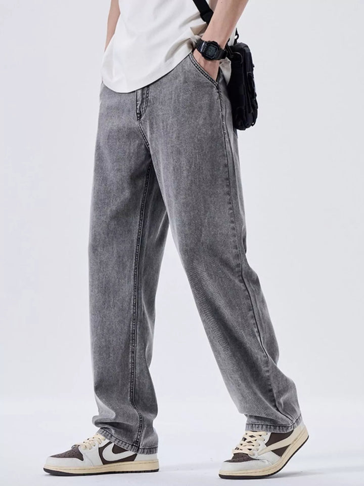 Men's Wash Wide Leg Jeans