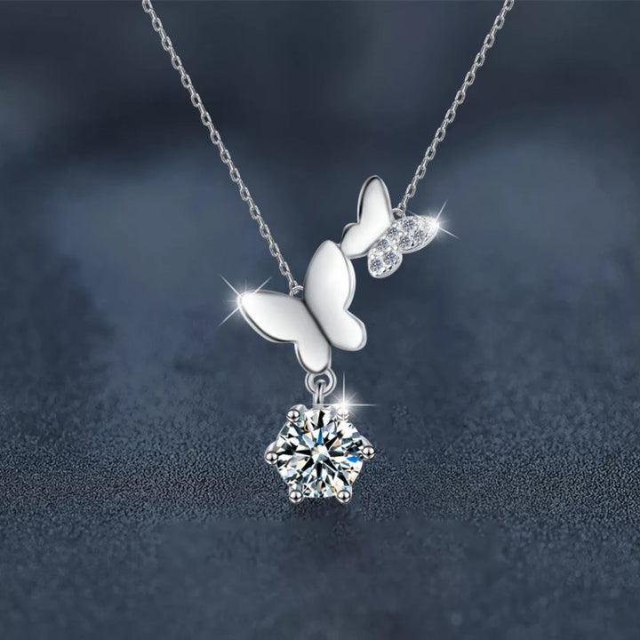 1 Carat Moissanite 925 Sterling Silver Pendant Necklace