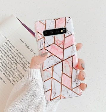 Retro geometric marble mobile phone case