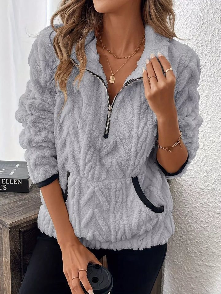 Cozy Sherpa Half Zip Sweatshirt