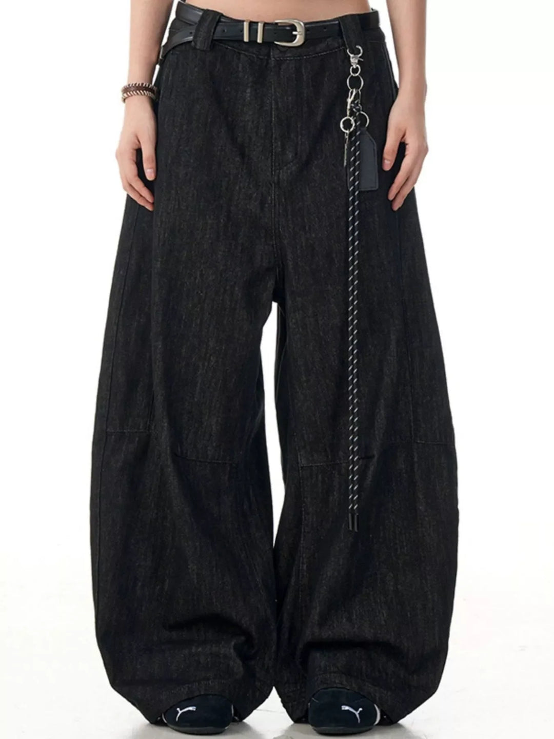 Men's Wide Leg Wash Jeans