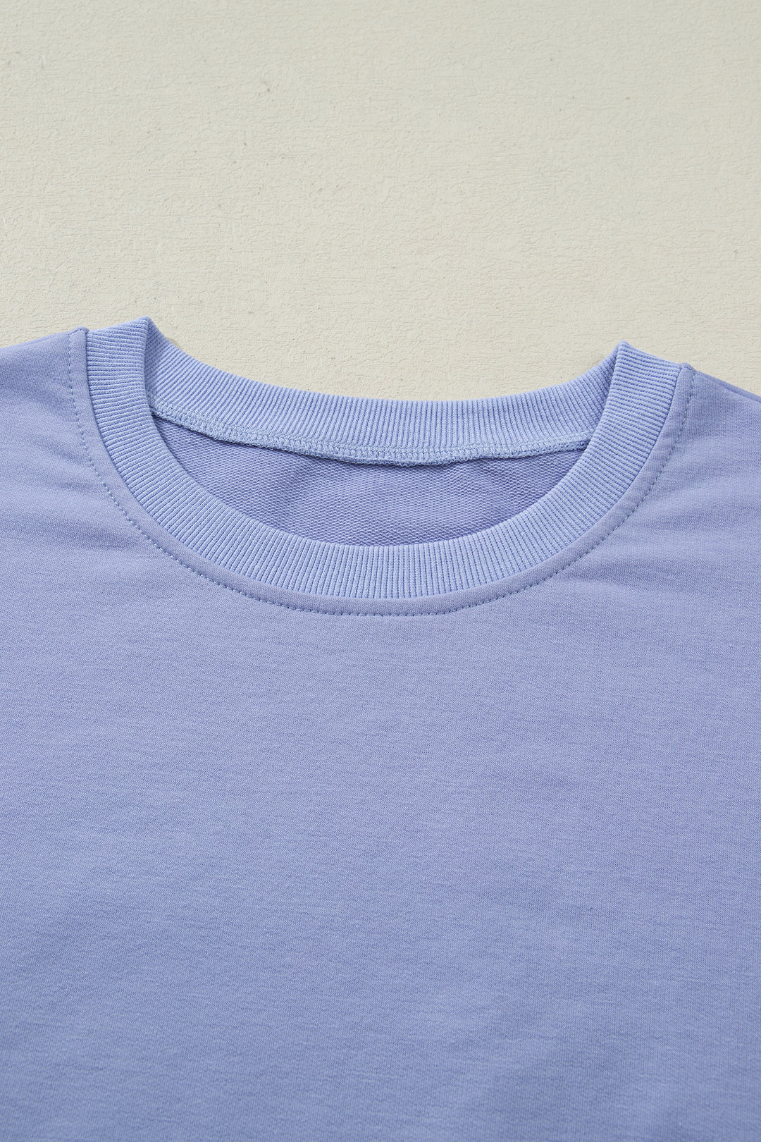 Beau Blue Flounce Long Sleeve Top Drawstring Pants Contrast Velvet Bow Knot 2pcs Lounge Set