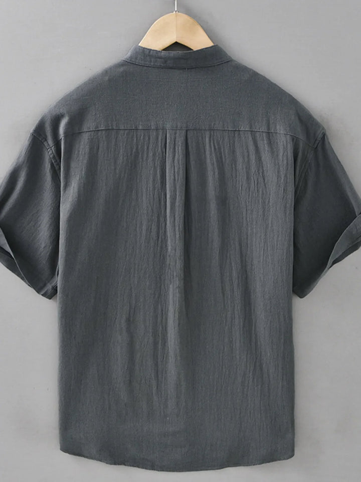 Men's Plus Size Button Up Short Sleeve Shirt