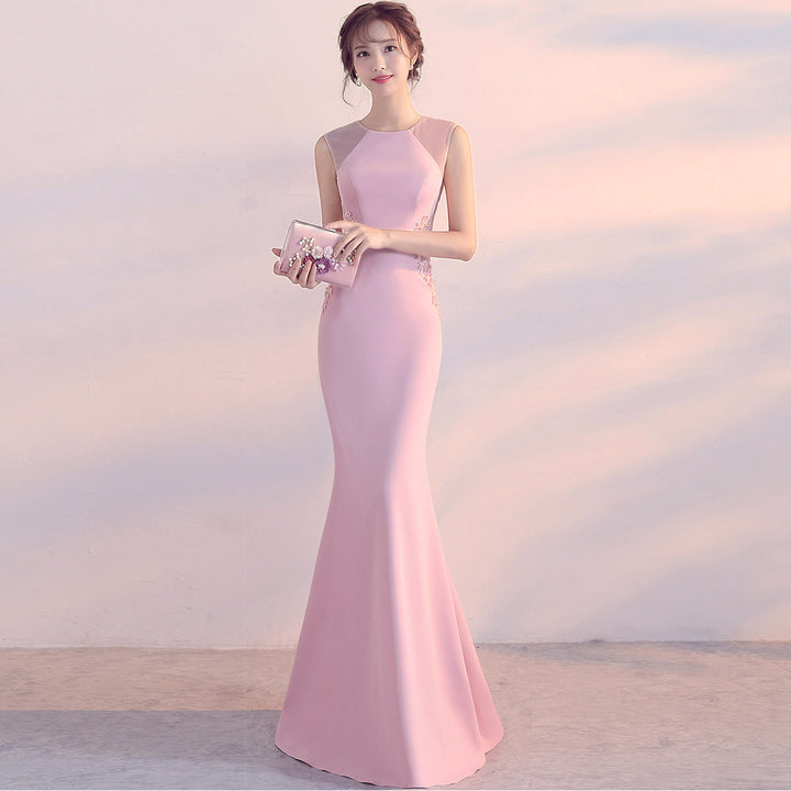 Evening Dress Women Cocktail Host Slim Fit Elegant Five Colors Party Dress Maxi Dress