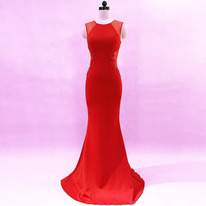 Evening Dress Women Cocktail Host Slim Fit Elegant Five Colors Party Dress Maxi Dress