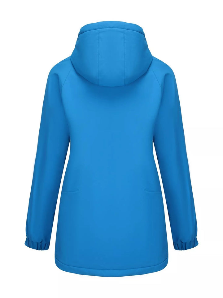 Full Size Zip Up Hooded Parka Outerwear Plus Size