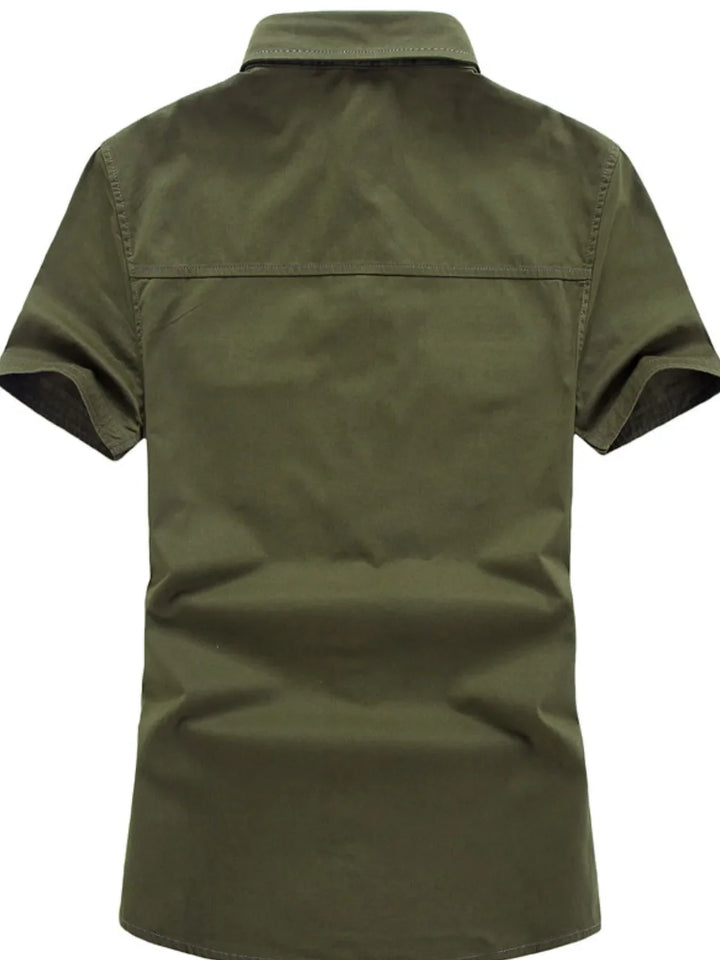 Men's Plus Size Collared Neck Short Sleeve Shirt