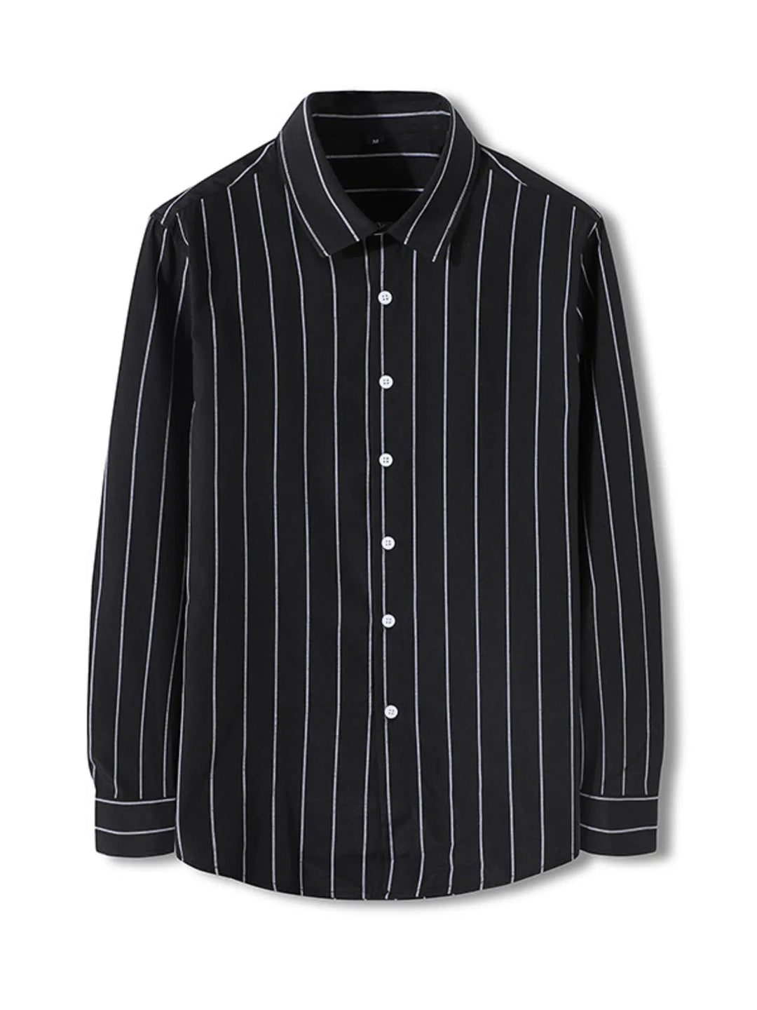 Men's Plus Size Classic Striped Long Sleeve Shirt