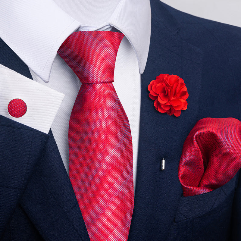 Men's Tie Suit Pocket Square Combo 8