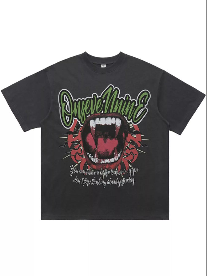 Men's Graphic Round Neck Oversized T-Shirt