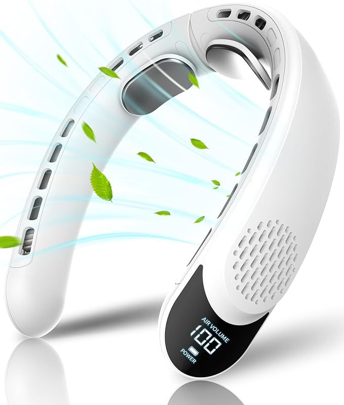Fashionable New Quad-Core USB Neck-Hanging Fan