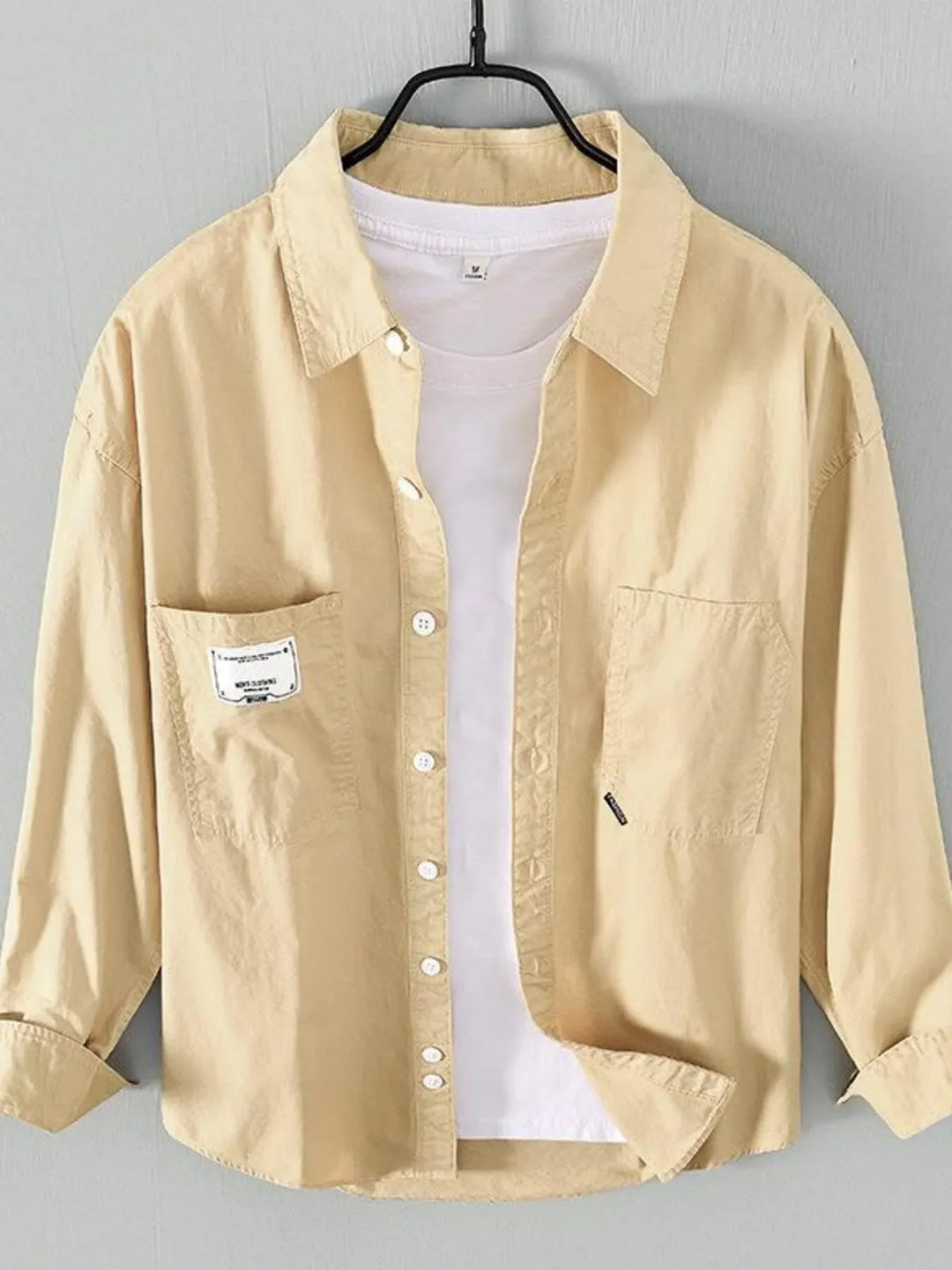 Men's Plus Size Button Up Long Sleeve Shirt