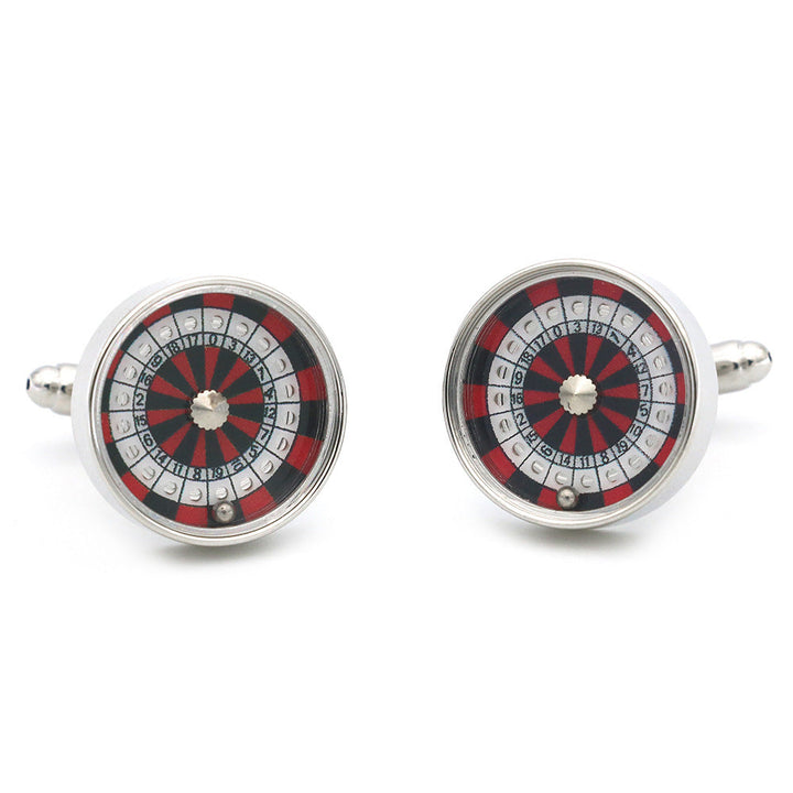 New Lucky Spin Round Cufflinks For Men