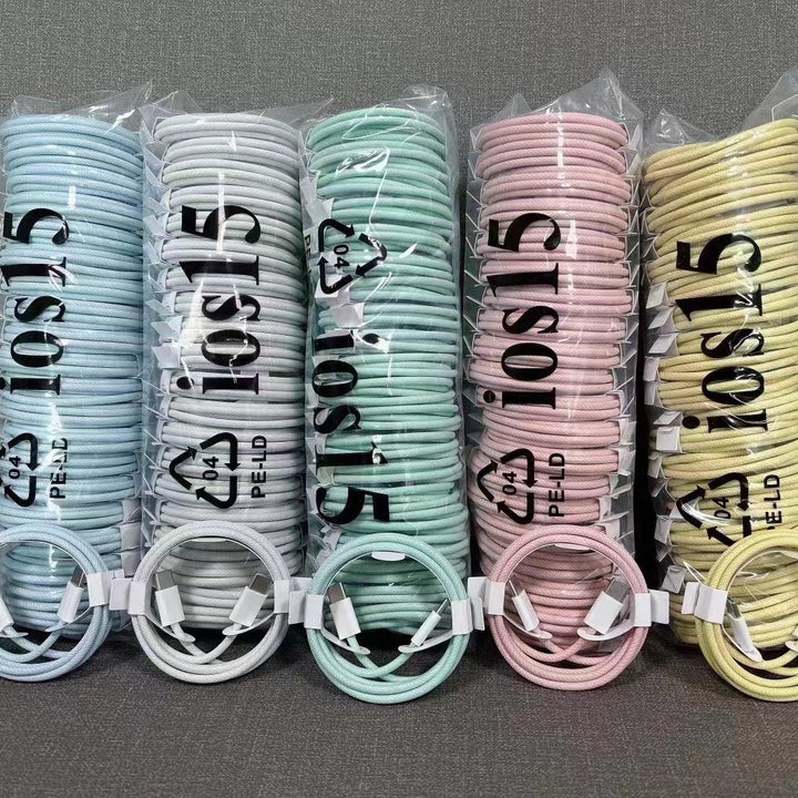 Data Cable Fast Charge Line Macaron Charging