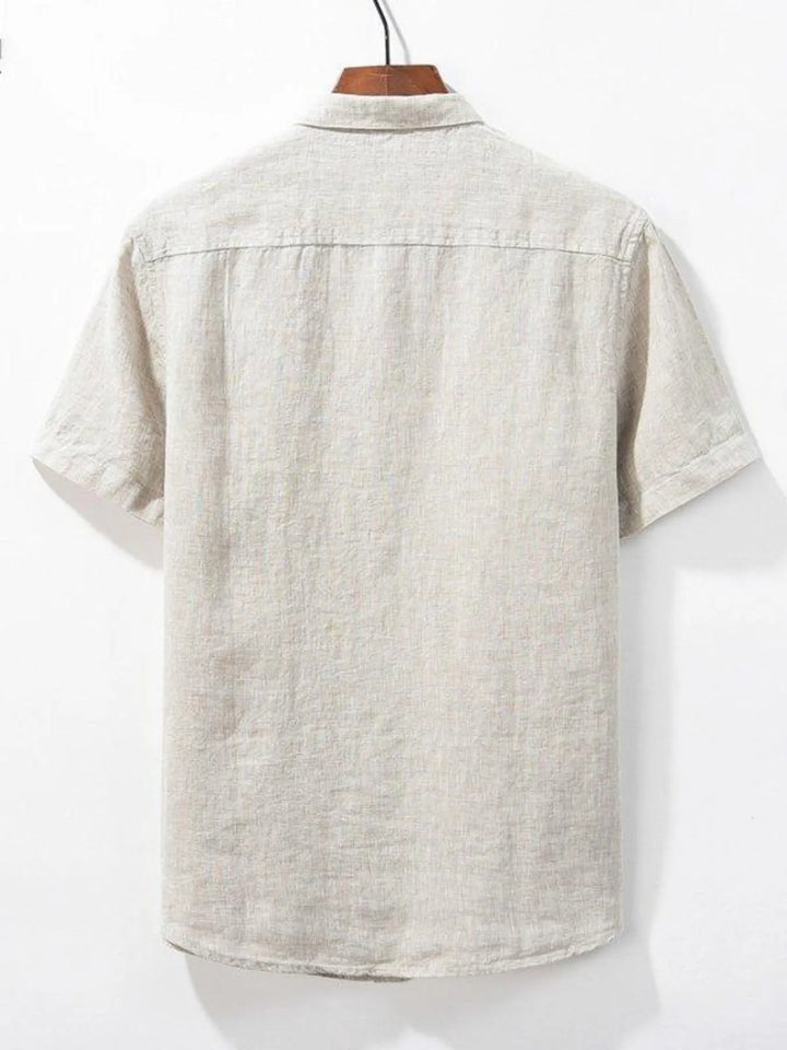 Men's Plus Size Short Sleeve Button-Up Shirt