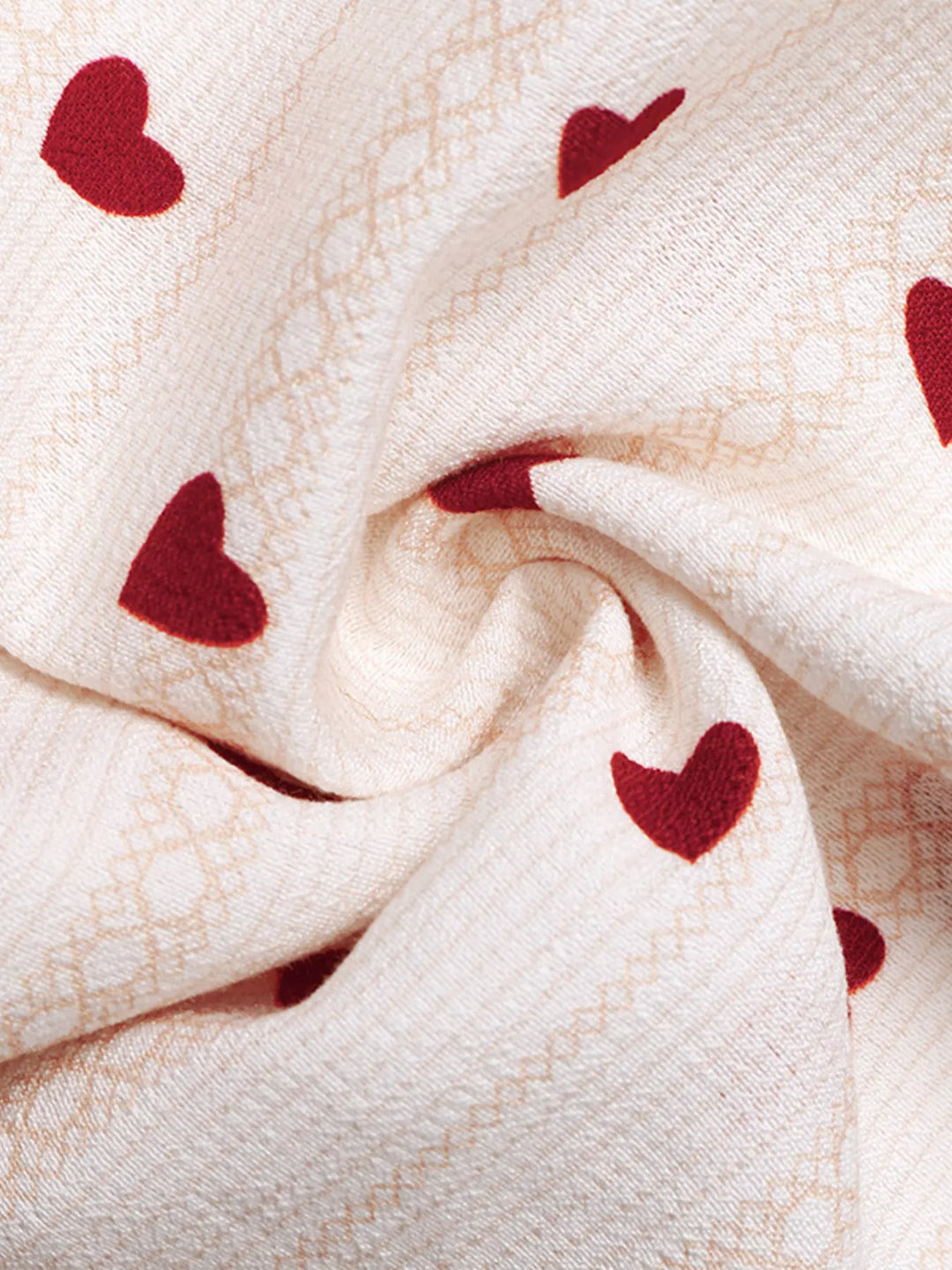 Heart Print Tie Shoulder A-Line Mini Dress