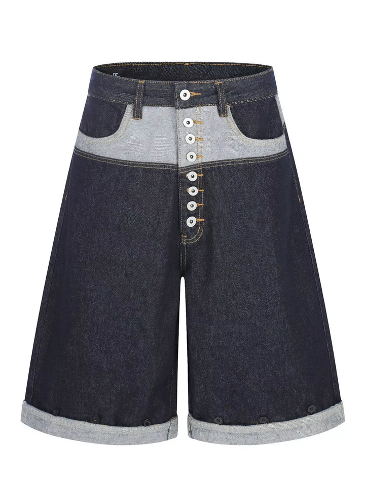 Men's Button Fly Denim Capris